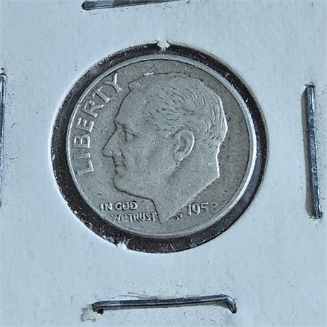 1958 D Roosevelt Dime Silver