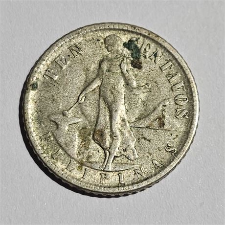 1945  10 Centavos coin from the Philippines silver
