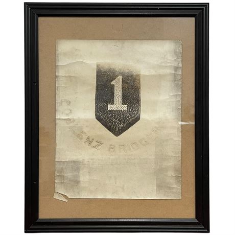 WWI 1st Infantry Division Patch Photograph Framed Print