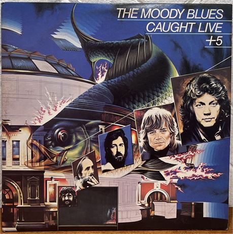 1977 The Moody Blues "Caught Live +5" Vinyl Record
