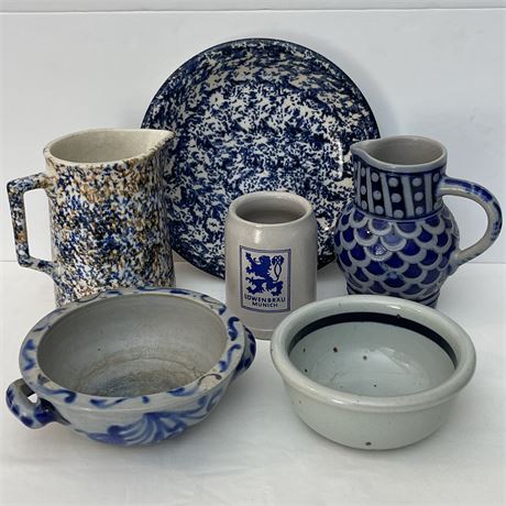 Erphila Pottery, Spongeware Pottery, Munich Mug and more