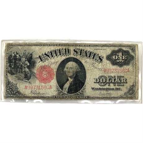 1917 $1 US Legal Tender Sawhorse Note