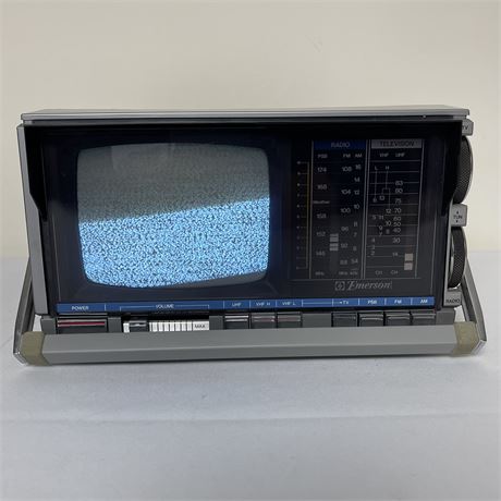 Vtg Emerson Portable Television FM/AM/PSB Receiver - Model VR35