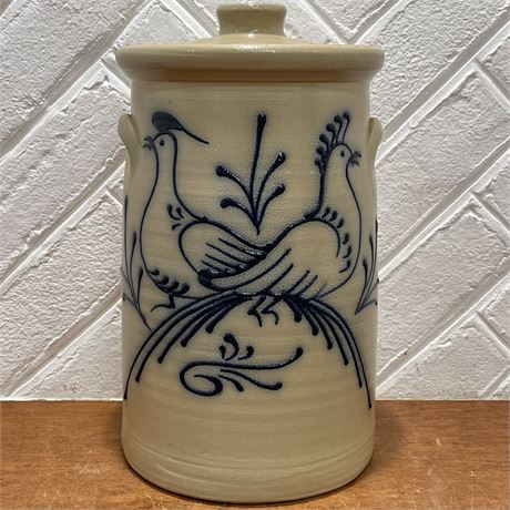 1997 Maple City Pottery Lidded Farmhouse Canister