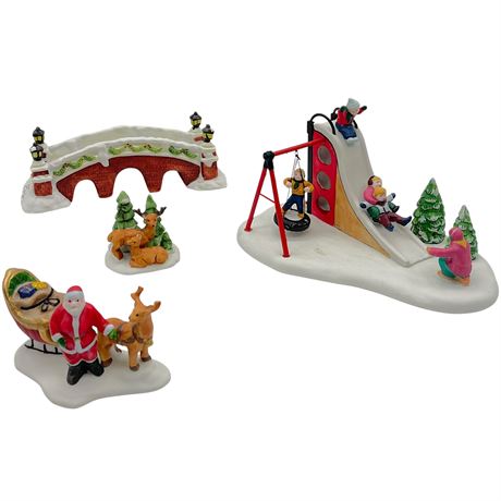 Vtg Lemax Porcelain Village Figurines