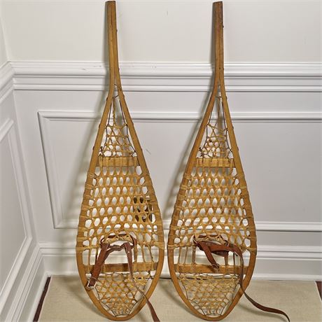 Vtg Wooden Snowshoes