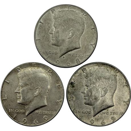 1968-1969 Kennedy 40% Silver Half Dollar Coin