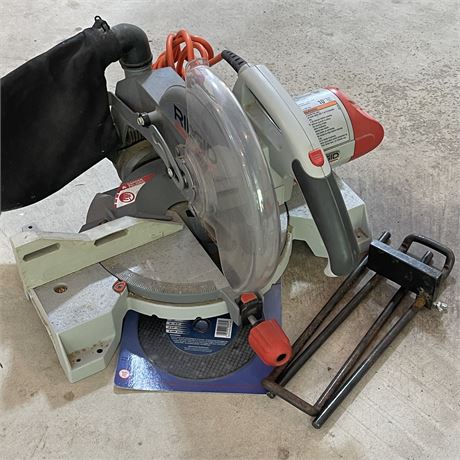Ridgid 10" Compound Miter Saw w/ Stand Extensions & NIB Saw Blade
