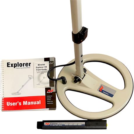 Minelab Explorer XS Metal Detector w/ Battery Pack & Manual