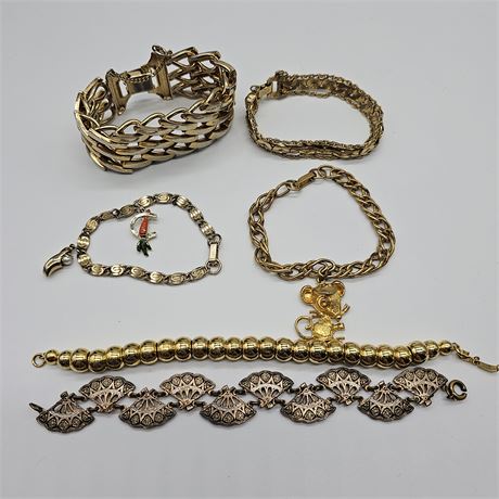 Gold Tone Bracelet Lot