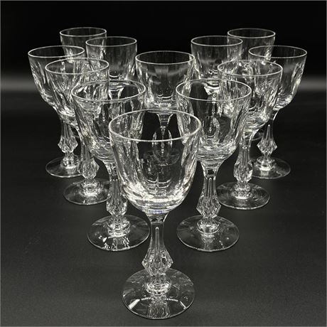 12 Vintage Tiffin Franciscan Thumbprint Wine Glasses