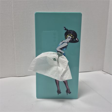 NIB Flying Skirt Tissue Box