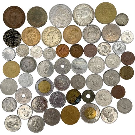 Mixed Variety of Foreign Coins