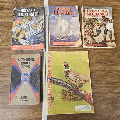 Assortment of old magazines