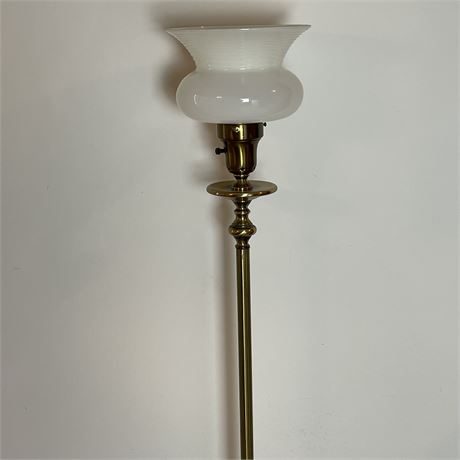Vintage Brass 3-way Torchiere Lamp