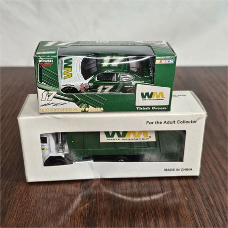 Die Cast WM Race Car & Mini Roll Off Dumpster Lot 2