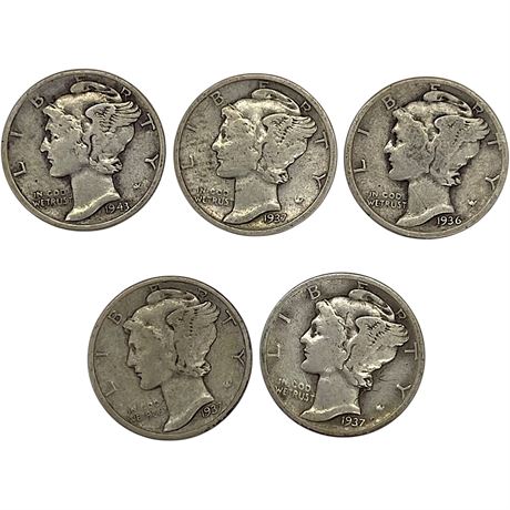1936-1943 Mercury Silver Dimes