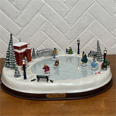 Mr Christmas Holiday Skaters Animated Musical Skating Rink w/ Original Box