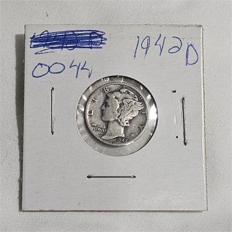 1942 D  Mercury Dime, Silver