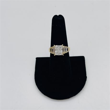 14K Yellow Gold Semiprecious Stone Size 7 Ring
