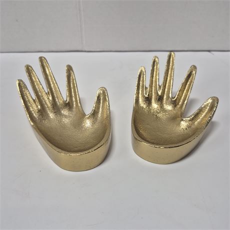 NIB Gold Colored Metal Hand Pair