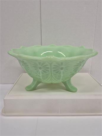 McKee Jadeite Uranium Autumn Footed Compote Bowl