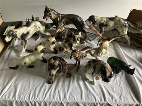 Ceramic/porcelain animals (12)