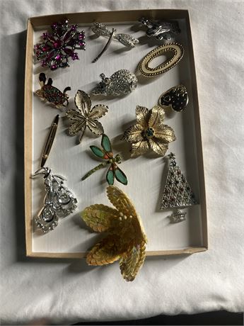 Assorted brooches (14)