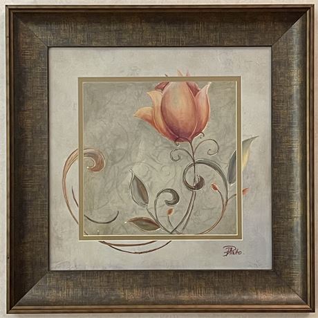 "Ornaments in Peach II" Framed Print