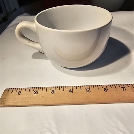 White stoneware cup