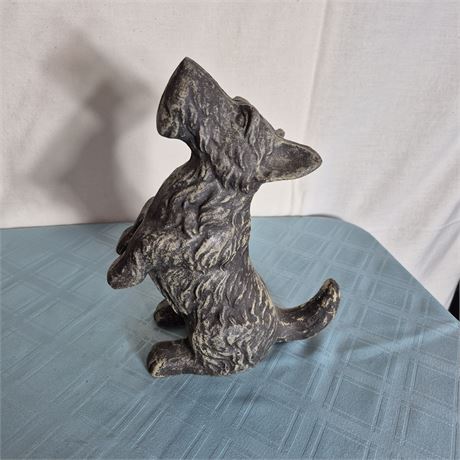 Vtg Cast Iron Scotty Dog Doorstop