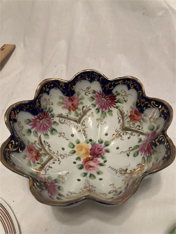 Antique Nippon Moriage porcelain bowl.