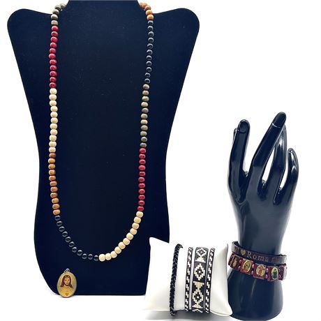 Costume Jewelry with Religious Italian Bracelet