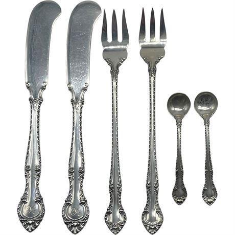 Gorham 925 Sterling Silver “English Gadroon” 6pc Set