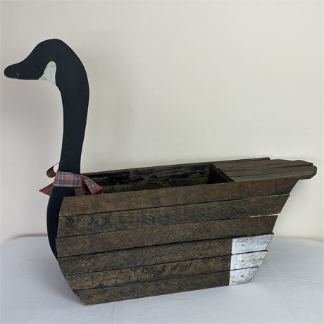 Hand-Crafted Wood Duck Planter
