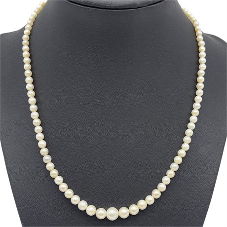 10K Gold Clasp Pearl Necklace