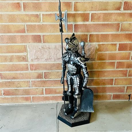 Medieval Knight Fireplace Tool Holder