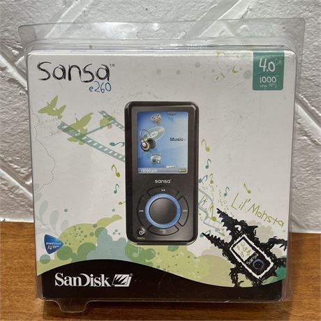 NIB SanDisk Sansa e260 4GB Digital Media Player