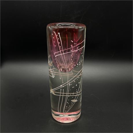 Mark Sudduth Signed Studio Art Glass Vase
