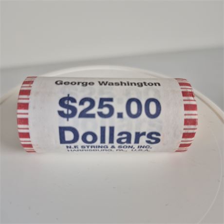 UNC. George Washington Dollar Coins Roll ($25)