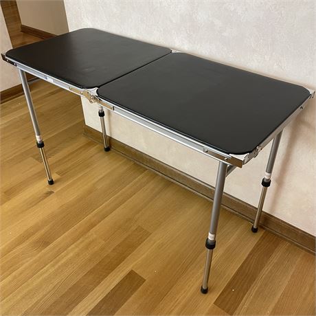 Padded Adjustable Height Folding Table