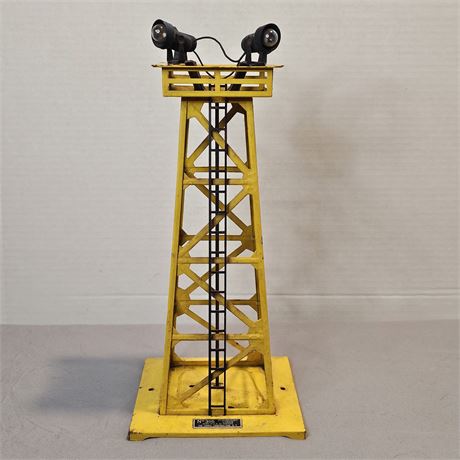 Lionel #395 Yellow Metal Floodlight Tower