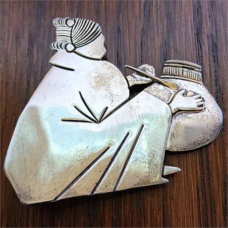 Sterling Silver Navajo Brooch