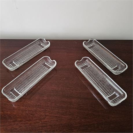Pressed Glass Corn on the Cob Holders~Set of 4