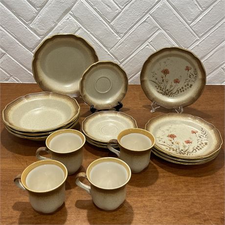 16-piece Mikasa “Whole Wheat” Dishes - Service for 4