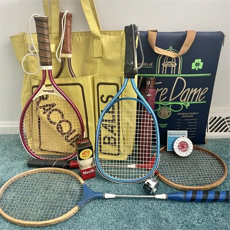 Racquet Ball Bag w/ Misc Sports Items