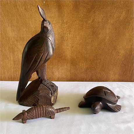 Carved Wood Animal Figurines