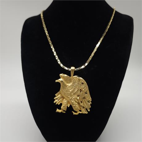 Gold Tone "Eagle" Necklace~Fashion Jewelry