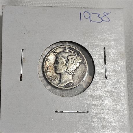 1938 Mercury Dime Silver
