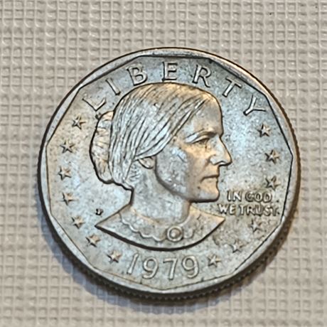 1979 Susan B. Anthony dollar coin.